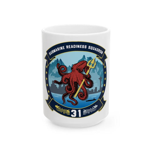 Submarine Readiness Squadron 31 (U.S. Navy) White Coffee Mug-15oz-Go Mug Yourself