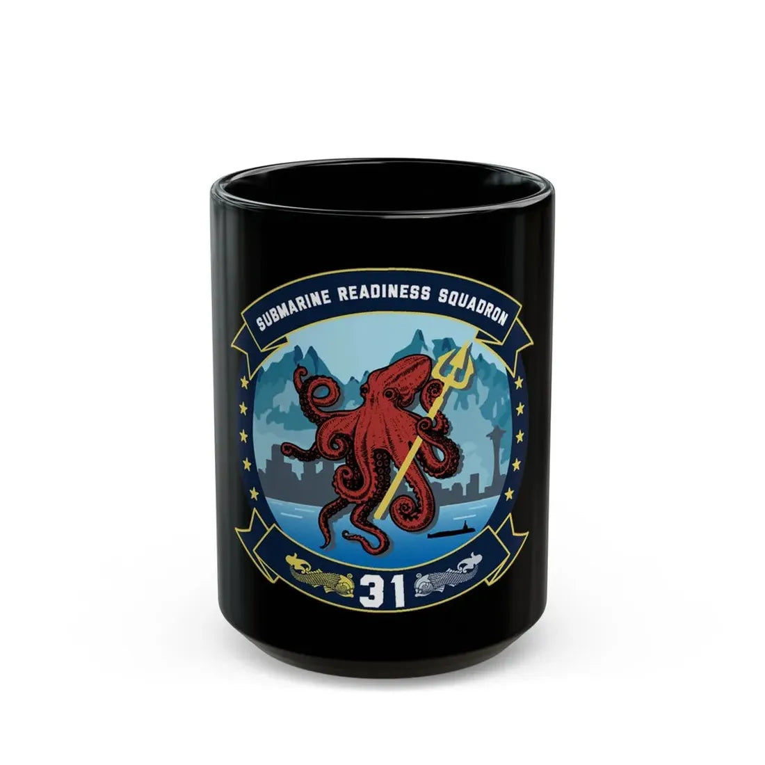 Submarine Readiness Squadron 31 (U.S. Navy) Black Coffee Mug 15oz - Go Mug Yourself