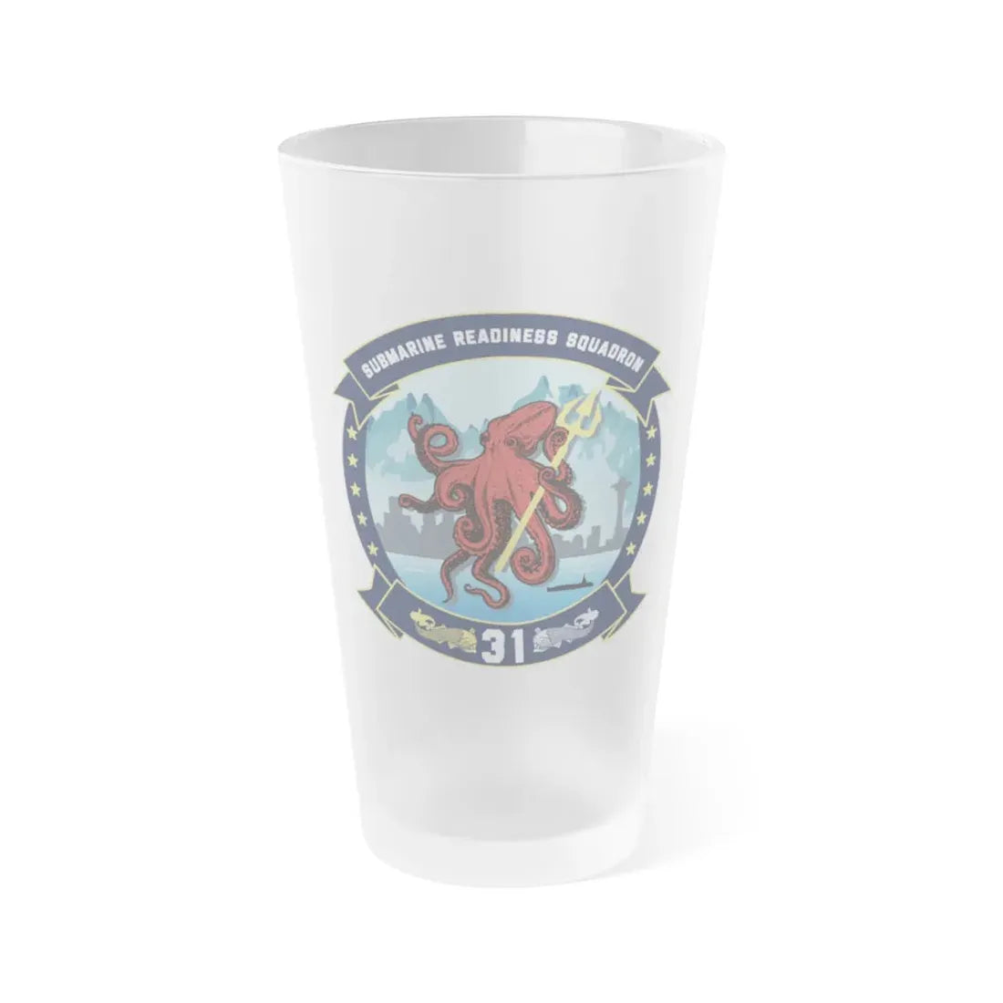 Submarine Readiness Squadron 31 (U.S. Navy) Frosted Pint Glass 16oz Default Title - Go Mug Yourself