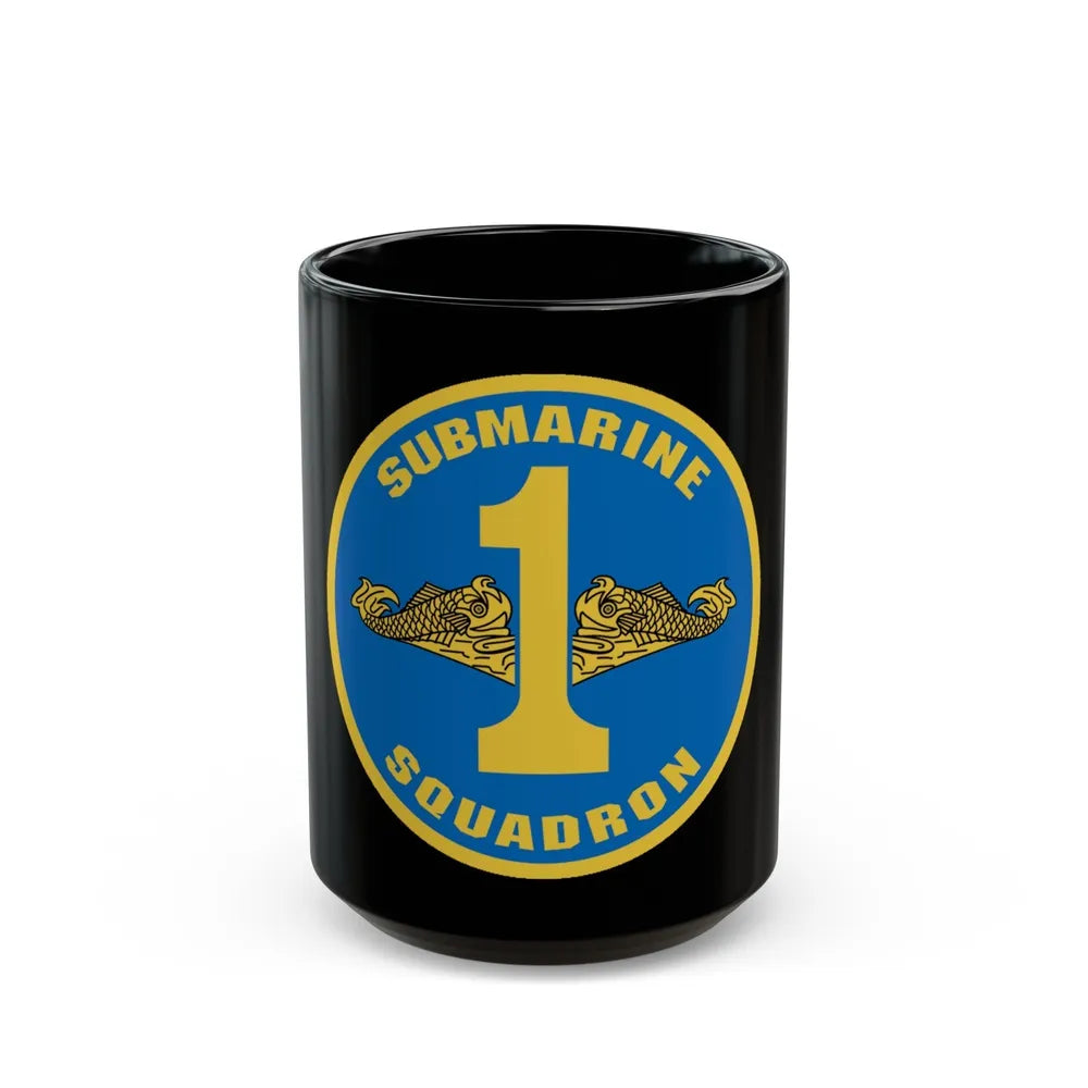 Submarine Squadron 1 (U.S. Navy) Black Coffee Mug-15oz-Go Mug Yourself