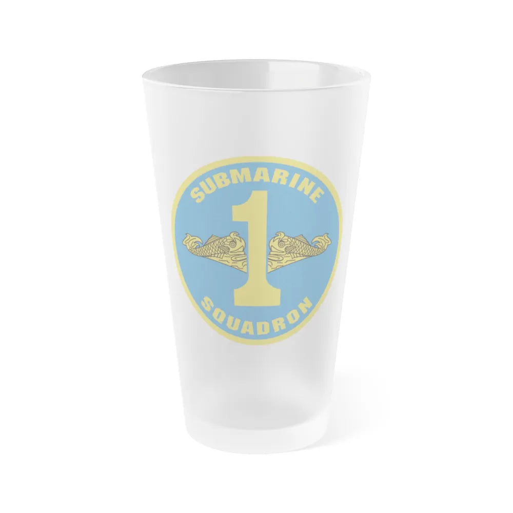 Submarine Squadron 1 (U.S. Navy) Frosted Pint Glass 16oz-Go Mug Yourself