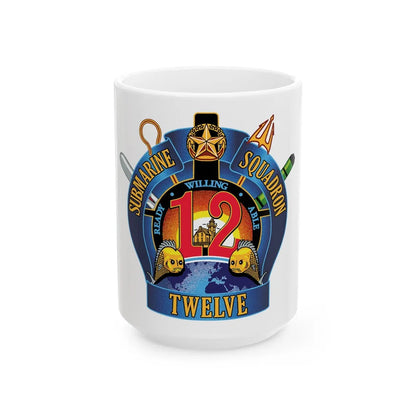 Submarine Squadron 12 (U.S. Navy) White Coffee Mug-15oz-Go Mug Yourself