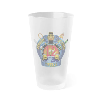 Submarine Squadron 12 (U.S. Navy) Frosted Pint Glass 16oz Default Title - Go Mug Yourself