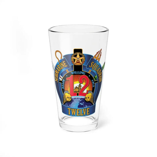 Submarine Squadron 12 (U.S. Navy) Pint Glass 16oz 16oz - Go Mug Yourself