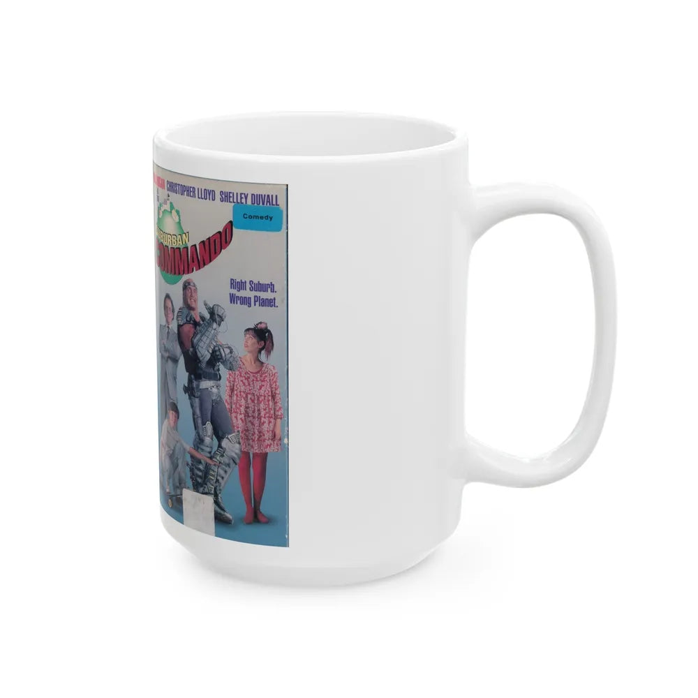 SUBURBAN COMMANDO (VHS COVER) - White Coffee Mug-Go Mug Yourself