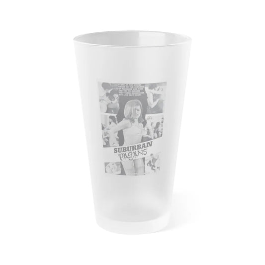 SUBURBAN PAGANS 1968 Movie Poster - Frosted Pint Glass 16oz-Go Mug Yourself