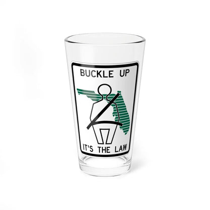 suckle up ts THE LAW J FDOT Road sign FTP-46-04 (Florida) (Road Sign) Pint Glass 16oz 16oz - Go Mug Yourself