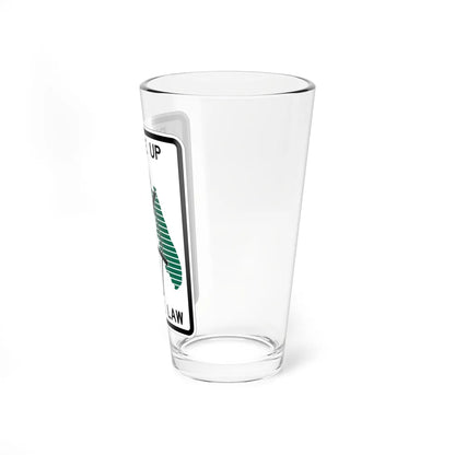 suckle up ts THE LAW J FDOT Road sign FTP-46-04 (Florida) (Road Sign) Pint Glass 16oz - Go Mug Yourself