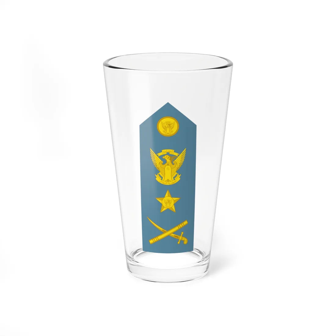 Sudan Air Force   OF08 (Sudan) (Military Rank) Pint Glass 16oz 16oz - Go Mug Yourself