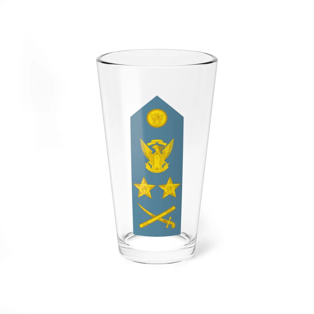 Sudan Air Force   OF09 (Sudan) (Military Rank) Pint Glass 16oz 16oz - Go Mug Yourself
