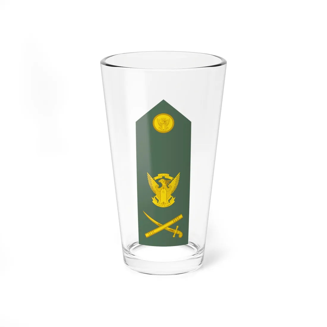 Sudan Army   OF07 (Sudan) (Military Rank) Pint Glass 16oz 16oz - Go Mug Yourself