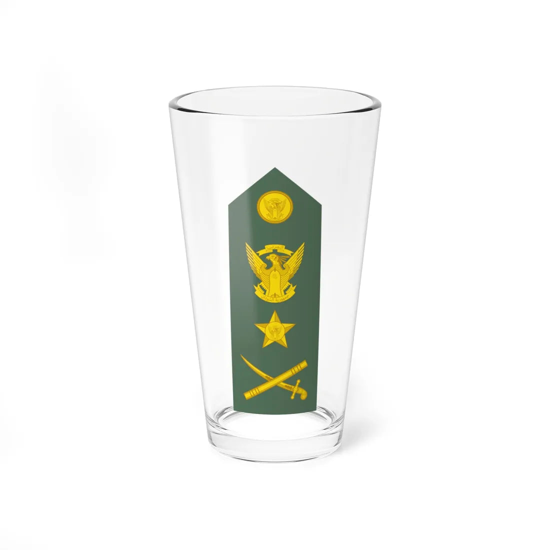Sudan Army   OF08 (Sudan) (Military Rank) Pint Glass 16oz 16oz - Go Mug Yourself