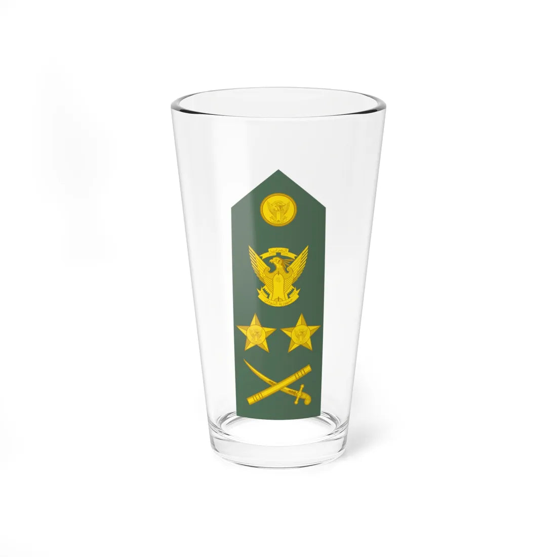 Sudan Army   OF09 (Sudan) (Military Rank) Pint Glass 16oz 16oz - Go Mug Yourself