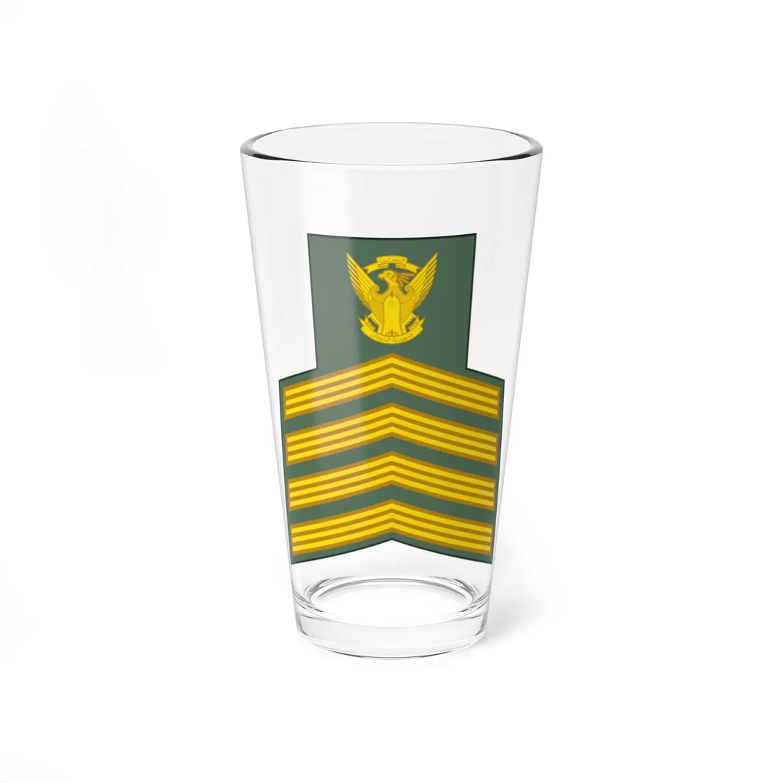 Sudan Army   OR08 (Sudan) (Military Rank) Pint Glass 16oz 16oz - Go Mug Yourself
