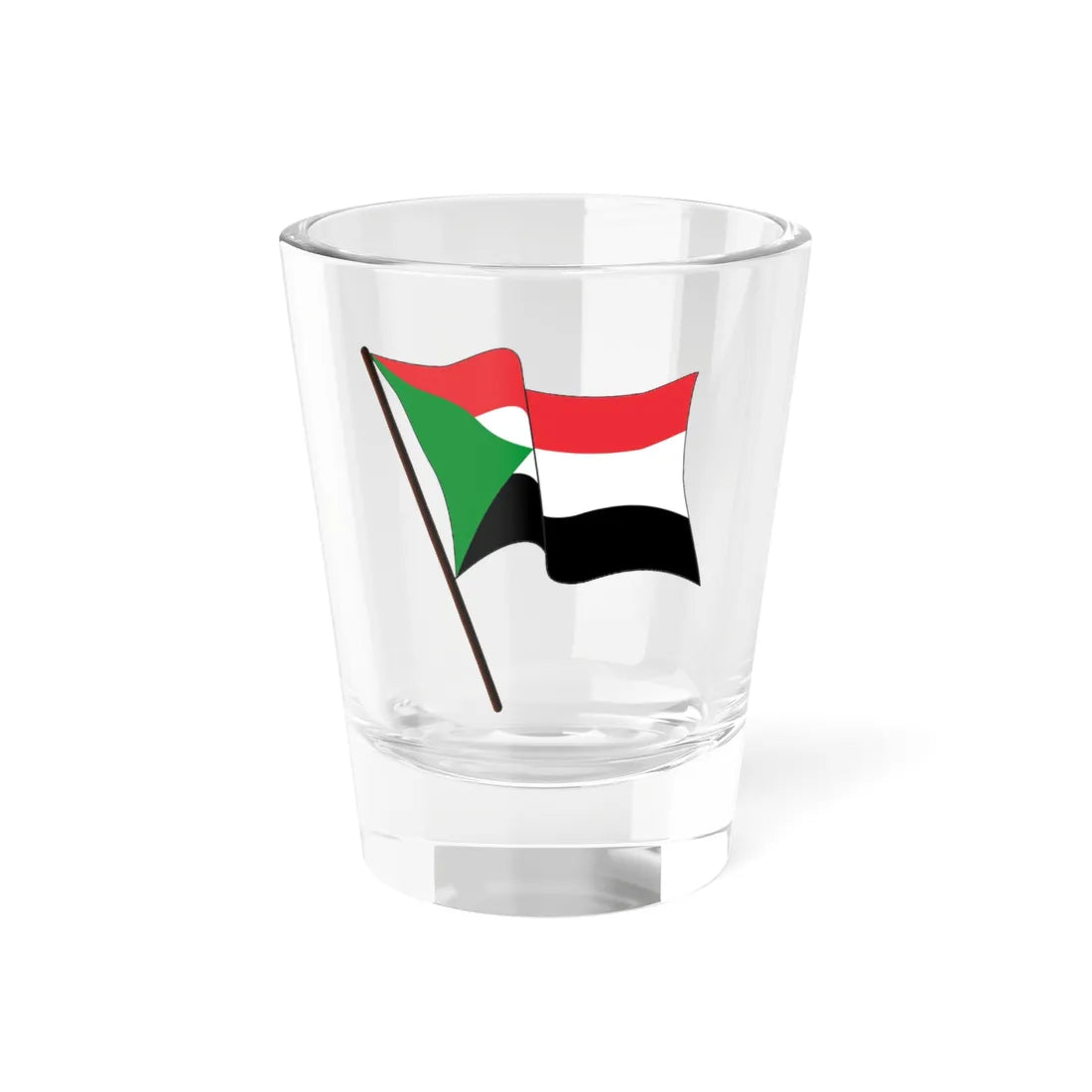 Sudan Waving Flag Icon (Sudan) Shot Glass 1.5oz 1.5oz - Go Mug Yourself
