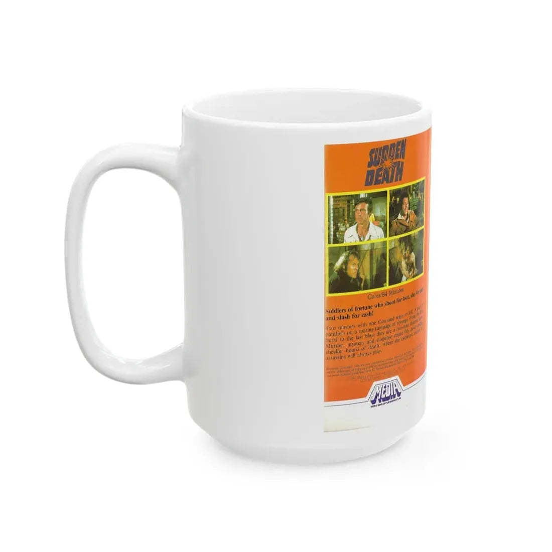 SUDDEN DEATH MEDIA (VHS COVER) - White Coffee Mug - Go Mug Yourself