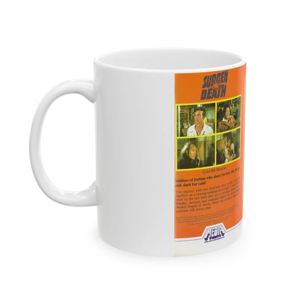 SUDDEN DEATH MEDIA (VHS COVER) - White Coffee Mug-Go Mug Yourself