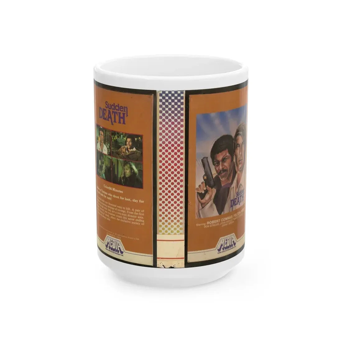 SUDDEN DEATH (VHS COVER) - White Coffee Mug 15oz - Go Mug Yourself