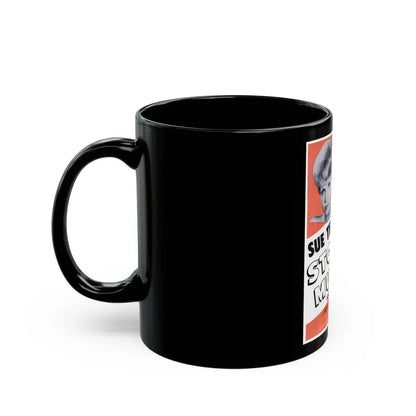 Sue Thompson 1965 (Music Poster) Black Coffee Mug - Go Mug Yourself