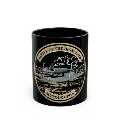 Suffolk Battle of the Iron Clads (U.S. Navy) Black Coffee Mug 11oz - Go Mug Yourself