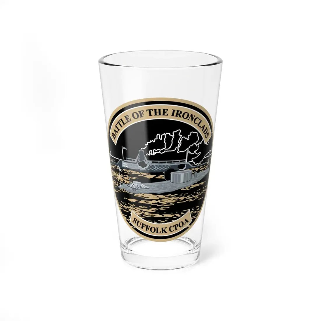 Suffolk Battle of the Iron Clads (U.S. Navy) Pint Glass 16oz 16oz - Go Mug Yourself