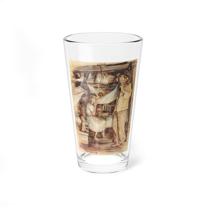 Sugar Cane Worker and Family, Puerto Rico (Magazine Illustration) Pint Glass 16oz-16oz-Go Mug Yourself