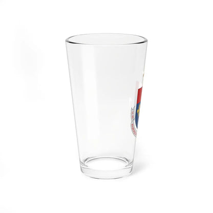 Sugestão de Brasão para a Paróquia Sagrada Família com Escudo Português (Brazil) (Coat of Arms) Pint Glass 16oz - Go Mug Yourself