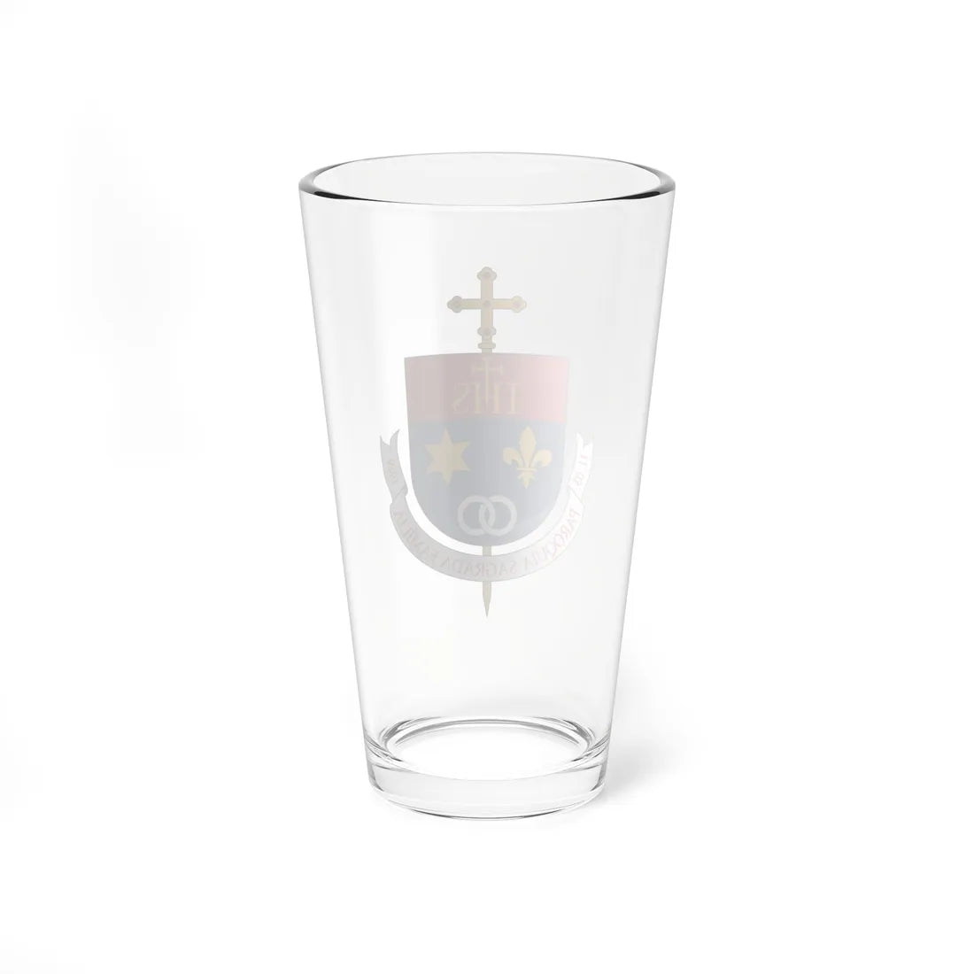 Sugestão de Brasão para a Paróquia Sagrada Família com Escudo Português (Brazil) (Coat of Arms) Pint Glass 16oz - Go Mug Yourself