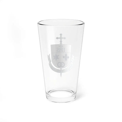 Sugestão de Brasão para a Paróquia Sagrada Família em Versão Monocromática (Brazil) (Coat of Arms) Pint Glass 16oz - Go Mug Yourself