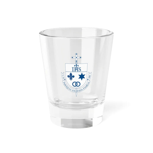 Sugestão de Brasão para a Paróquia Sagrada Família em Versão Monocromática (Brazil) (Coat of Arms) Shot Glass 1.5oz 1.5oz - Go Mug Yourself
