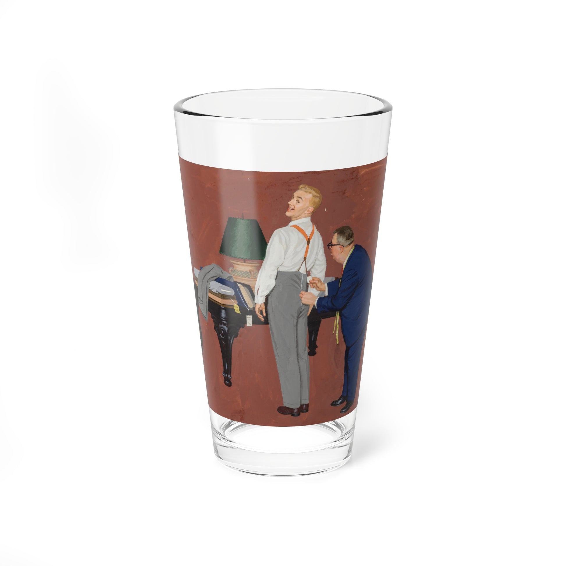 Suit Fitting, Post Cereal Advertisement, 1957 (Magazine Illustration) Pint Glass 16oz-16oz-Go Mug Yourself