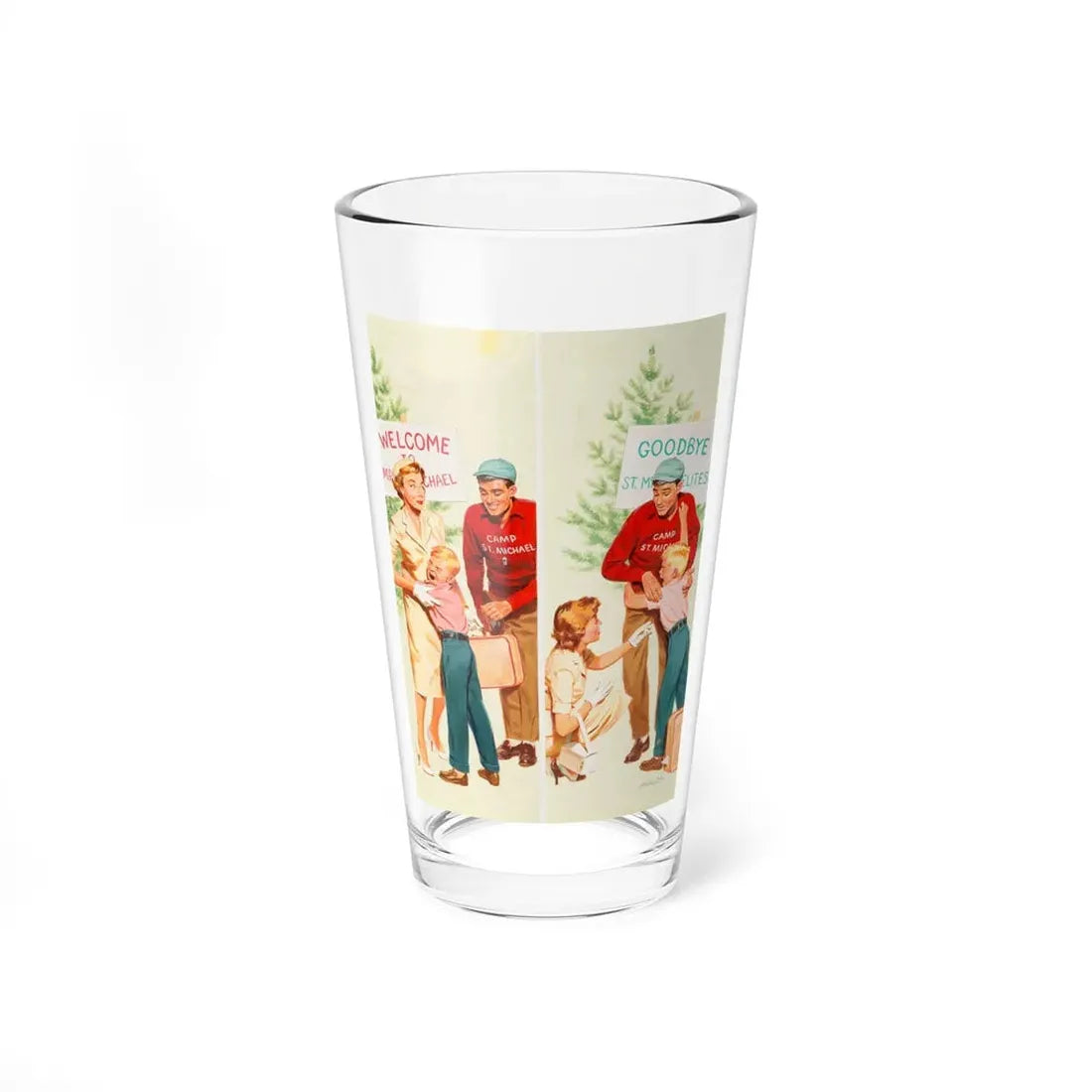 Summer Camp Illustration (c. 1950) (Magazine Illustration) Pint Glass 16oz 16oz - Go Mug Yourself