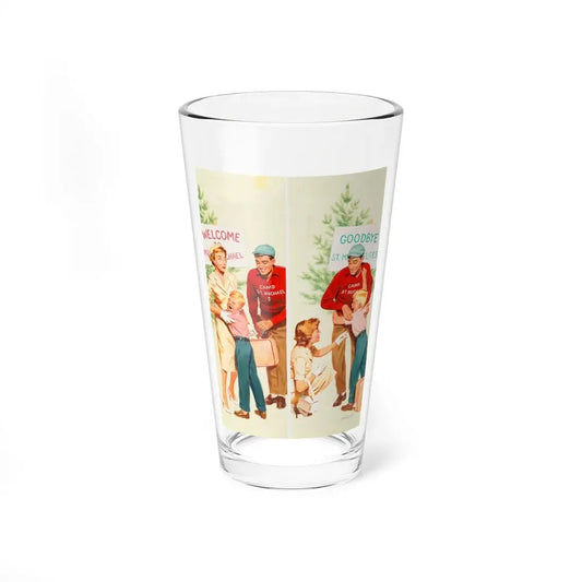 Summer Camp Illustration (c. 1950) (Magazine Illustration) Pint Glass 16oz 16oz - Go Mug Yourself