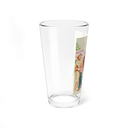 Summer Camp Illustration (c. 1950) (Magazine Illustration) Pint Glass 16oz-Go Mug Yourself