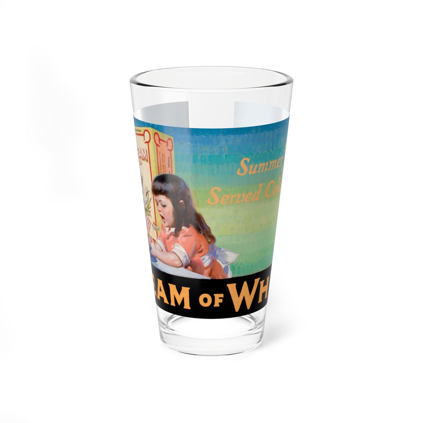 Summer Favorite, Cream of Wheat advertisement, Trolley Card, 1922 (Magazine Illustration) Pint Glass 16oz-16oz-Go Mug Yourself