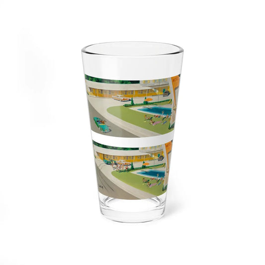 Summer Madness, The Saturday Evening Post cover, August 17, 1957 (Magazine Illustration) Pint Glass 16oz 16oz - Go Mug Yourself