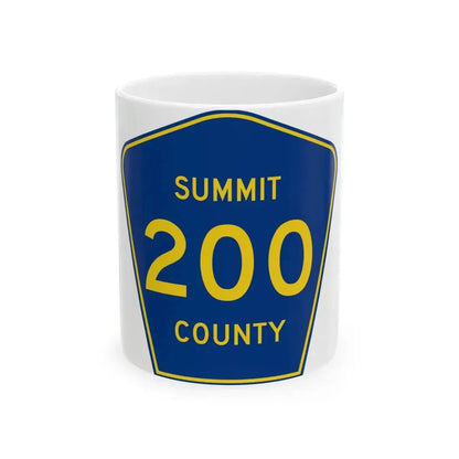 Summit County 200 (Ohio) (Road Sign) White Coffee Mug 11oz - Go Mug Yourself