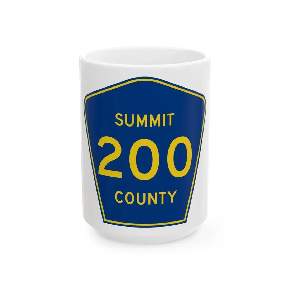 Summit County 200 (Ohio) (Road Sign) White Coffee Mug 15oz - Go Mug Yourself