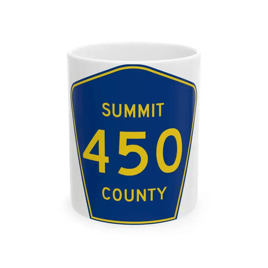 Summit County 450 (Ohio) (Road Sign) White Coffee Mug 11oz - Go Mug Yourself