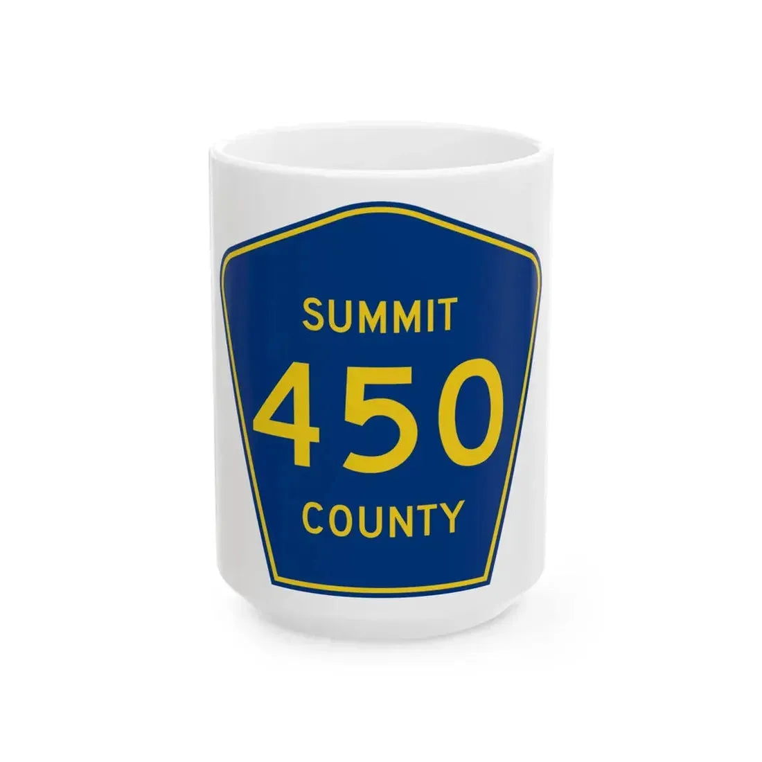 Summit County 450 (Ohio) (Road Sign) White Coffee Mug 15oz - Go Mug Yourself