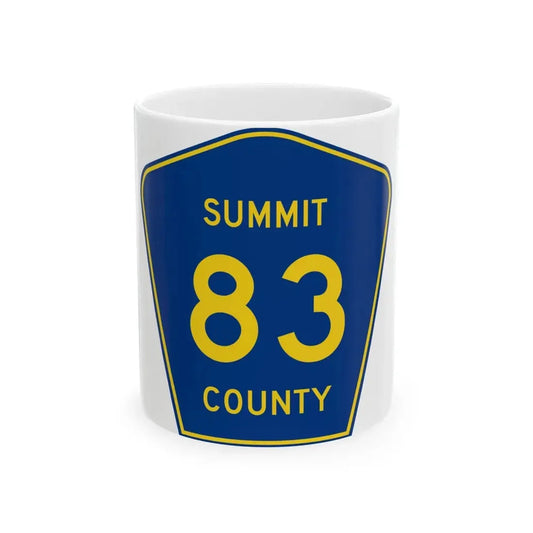 Summit County 83 (Ohio) (Road Sign) White Coffee Mug 11oz - Go Mug Yourself