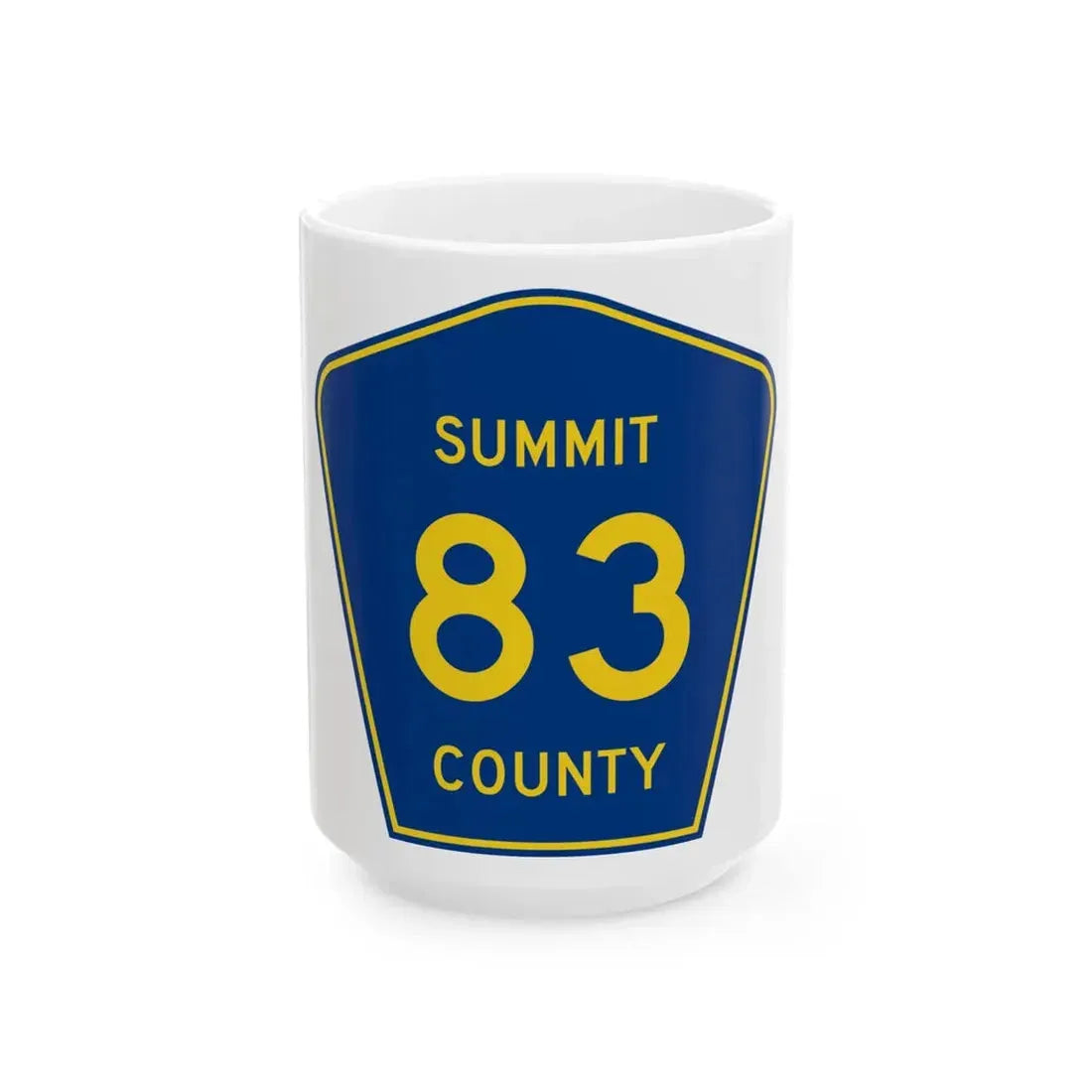 Summit County 83 (Ohio) (Road Sign) White Coffee Mug 15oz - Go Mug Yourself