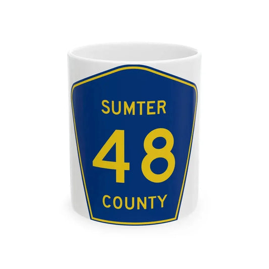 Sumter County 48 (Florida) (Road Sign) White Coffee Mug 11oz - Go Mug Yourself