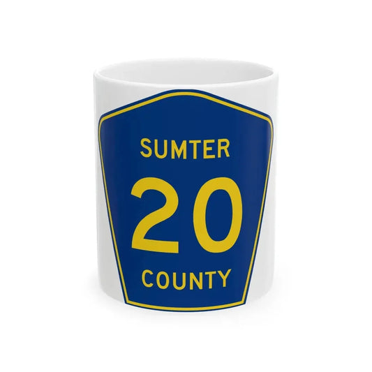 Sumter County Route 20 AL (Alabama) (Road Sign) White Coffee Mug 11oz - Go Mug Yourself
