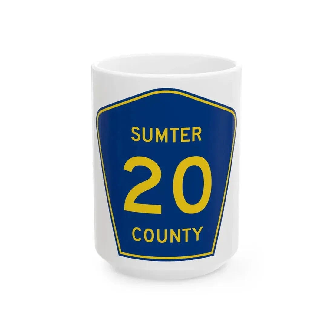Sumter County Route 20 AL (Alabama) (Road Sign) White Coffee Mug 15oz - Go Mug Yourself