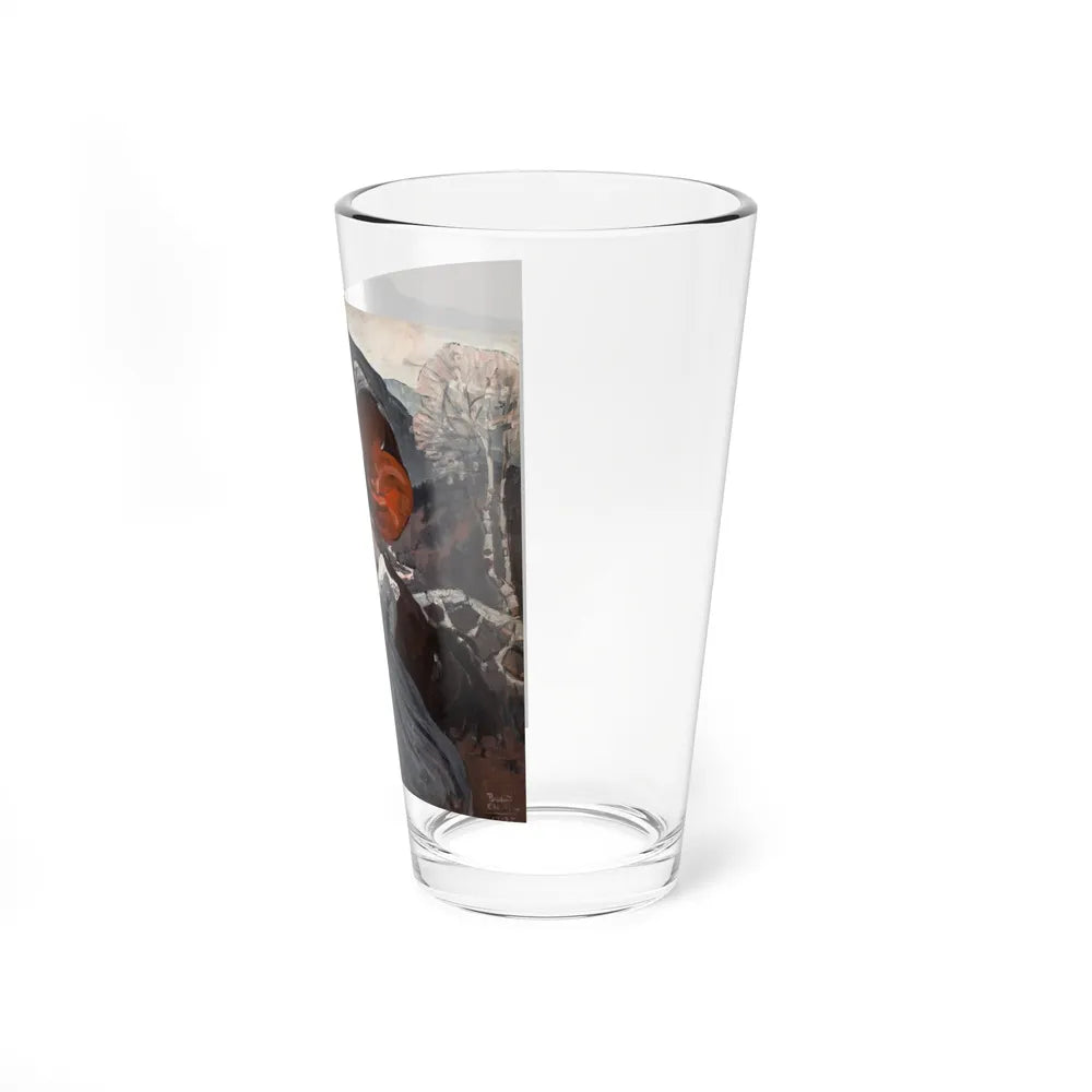 Sun in the West, magazine story illustration, 1938 (Magazine Illustration) Pint Glass 16oz-Go Mug Yourself