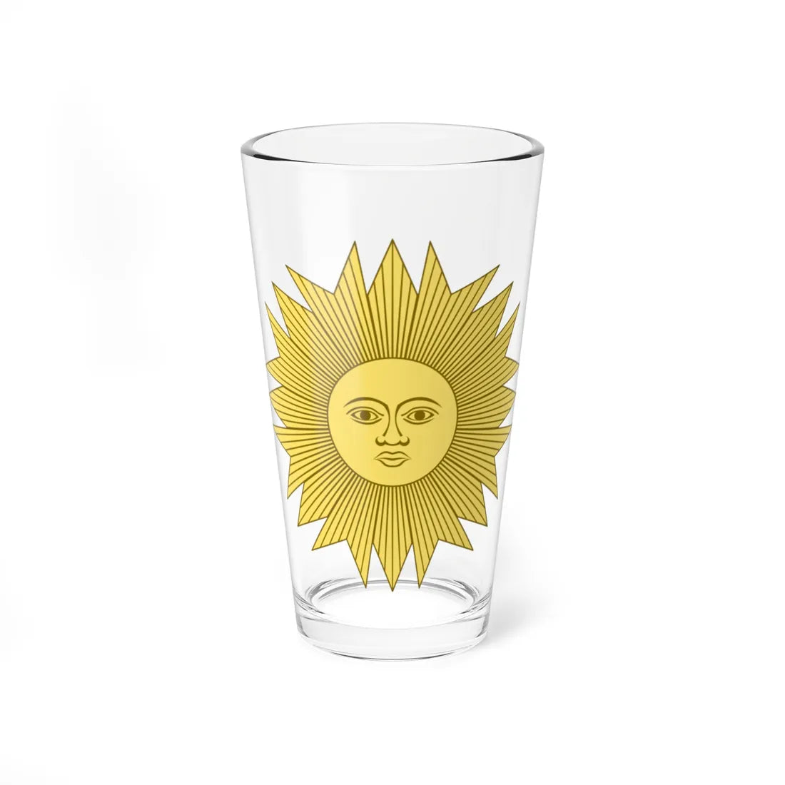 Sun of May South Peru (Peru) (Coat of Arms) Pint Glass 16oz 16oz - Go Mug Yourself