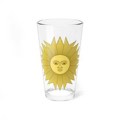Sun of May South Peru (Peru) (Coat of Arms) Pint Glass 16oz 16oz - Go Mug Yourself