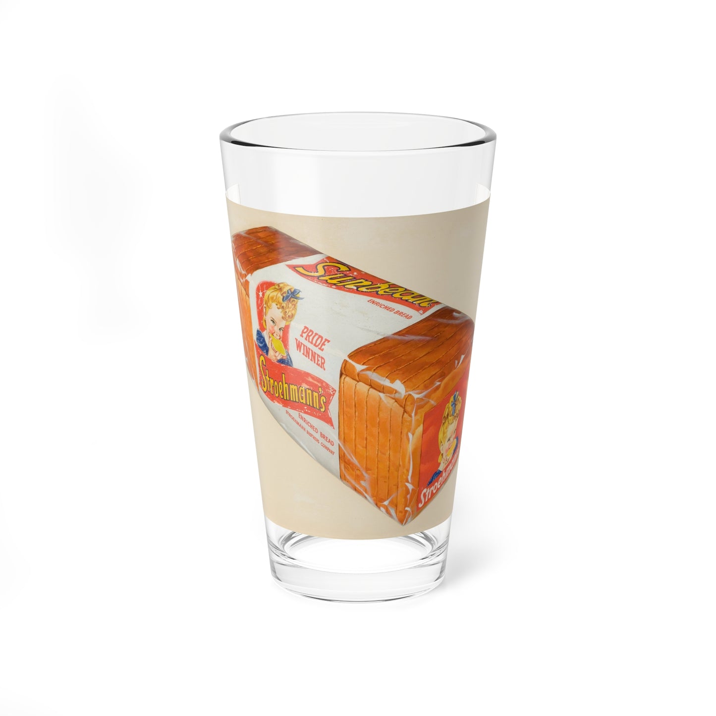 Sunbeam Stroehmann's Bread ad illustration (Magazine Illustration) Pint Glass 16oz-16oz-Go Mug Yourself