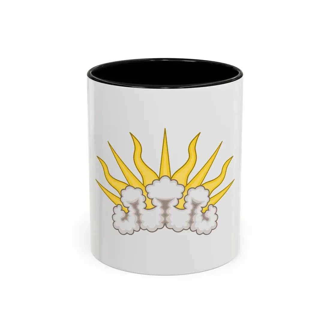 Sunburst Badge - Accent Coffee Mug 11oz Black - Go Mug Yourself